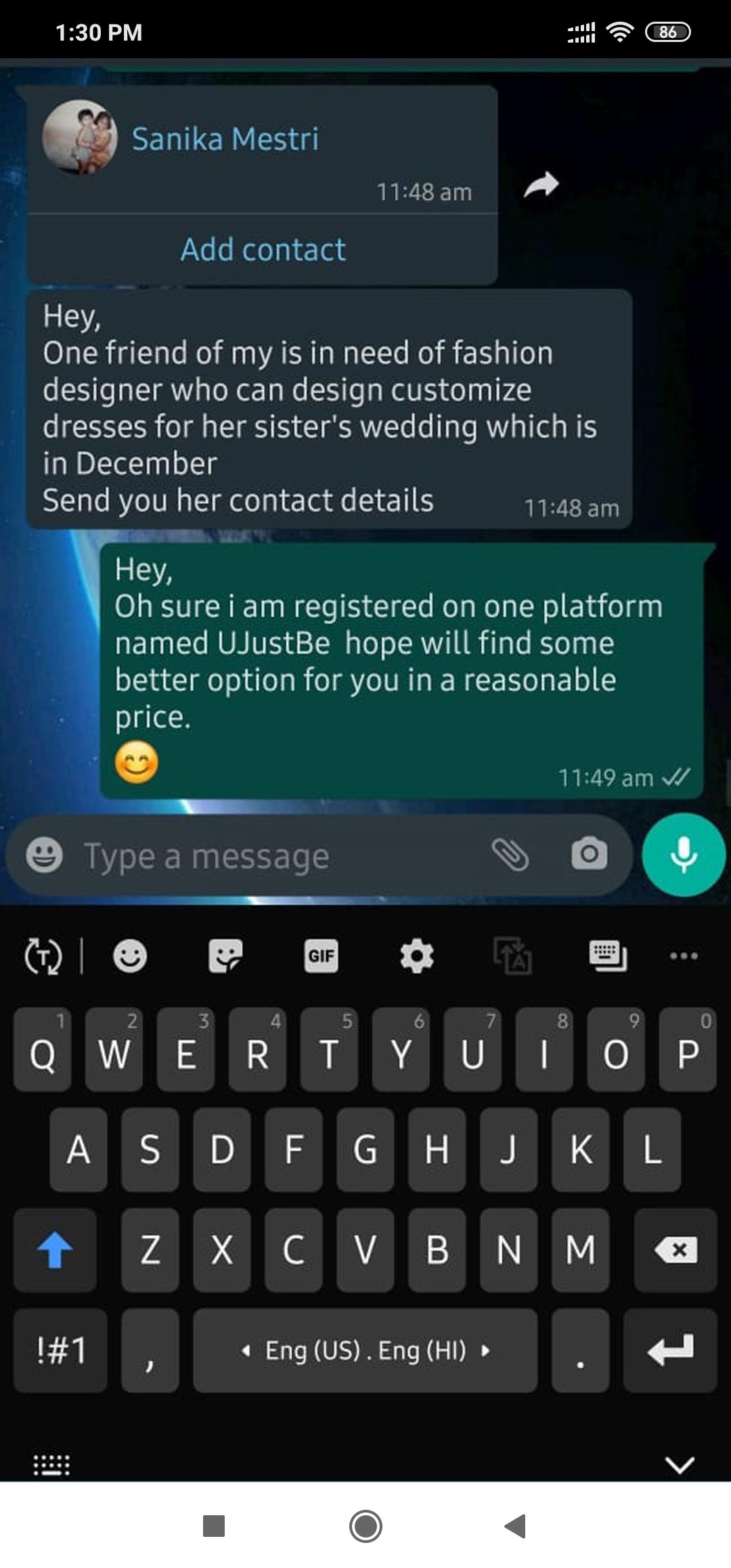 Screenshots Step 1