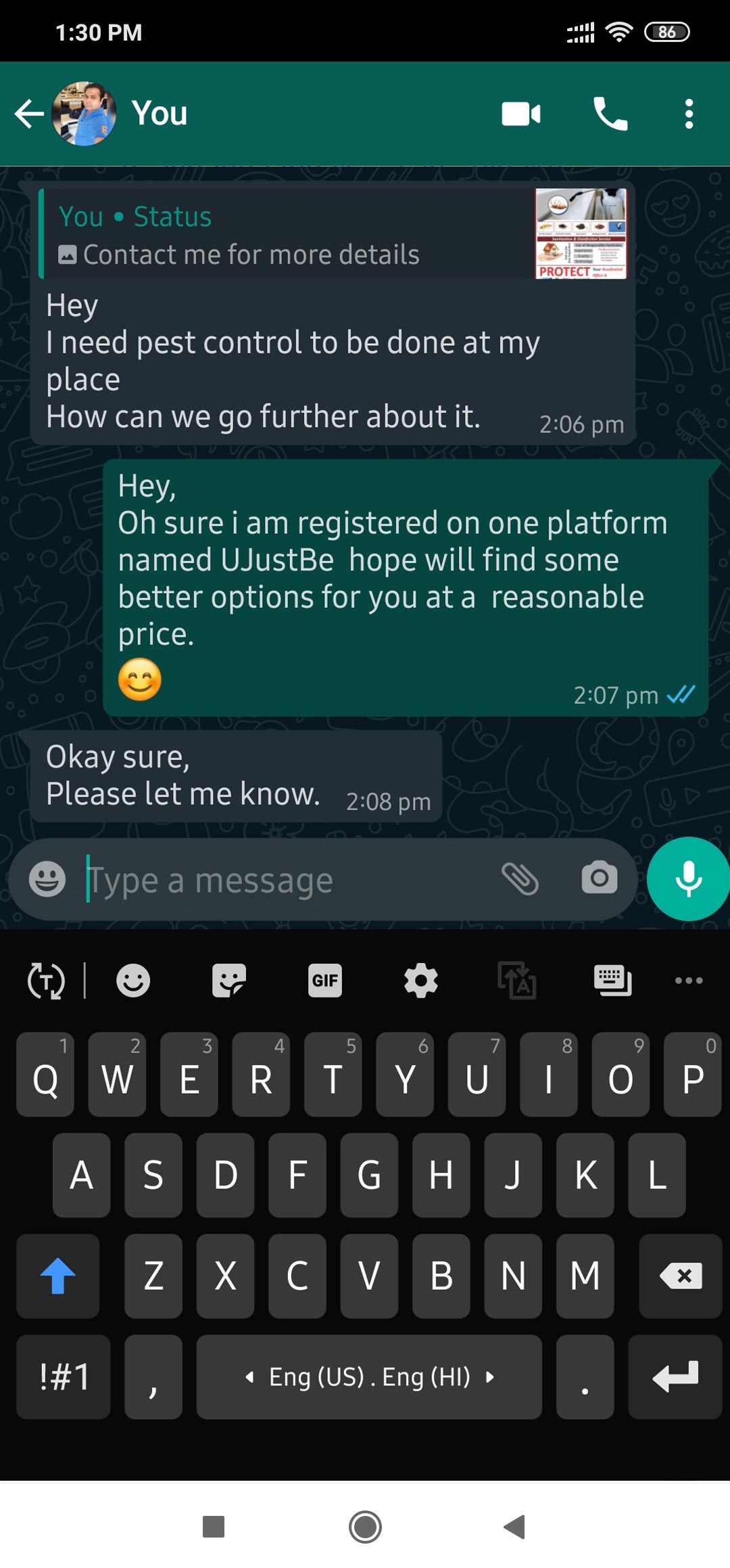 Screenshots Step 1